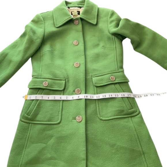 J. Crew Green Wool Blend Coat, size 2 - Picture 12 of 15